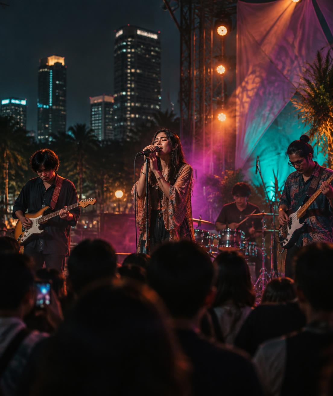 Penampilan musik Rona